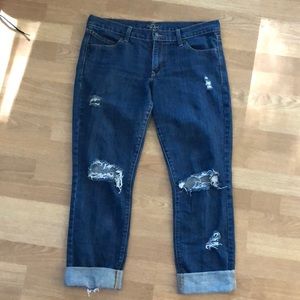 Distressed Girlfriend Jeans